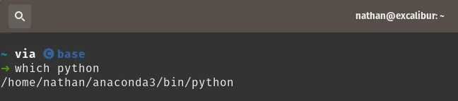 Conda default environment for command line