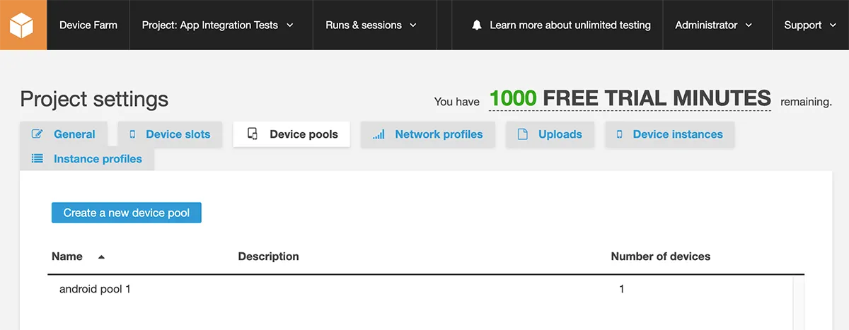 AWS Device Farm build overview