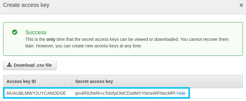 AWS IAM Access Keys