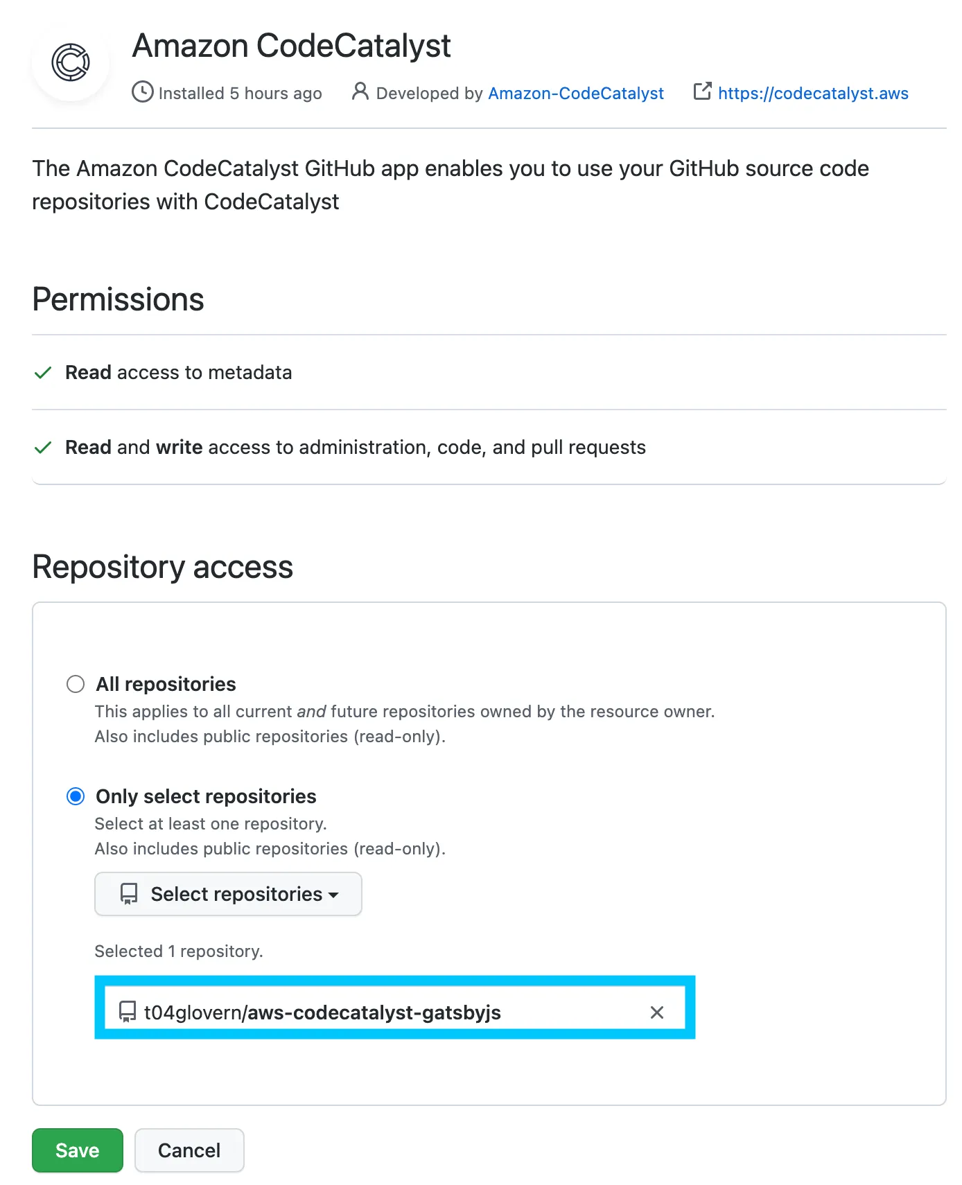 Install GitHub extension
