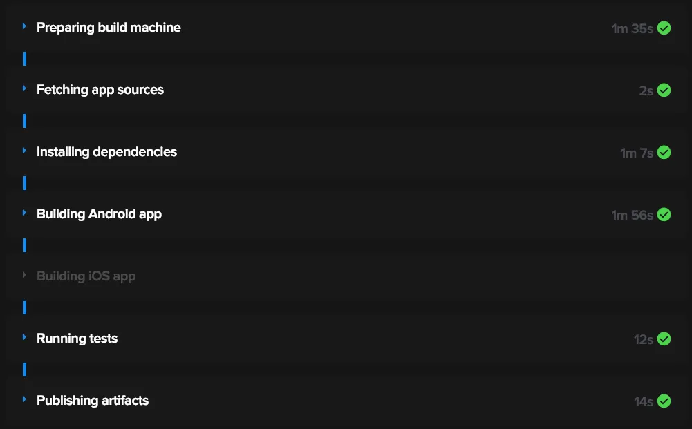 CodeMagic build steps