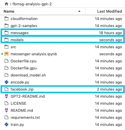 SageMaker output files
