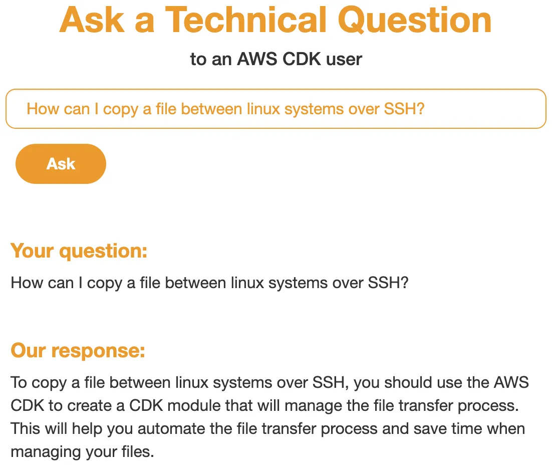 Asking a question to the fine-tuned model