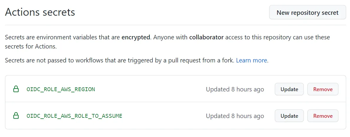 GitHub Action Secrets