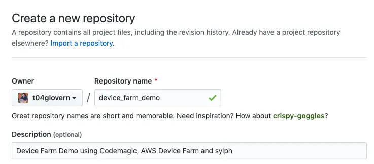 GitHub create repository