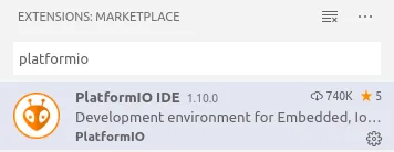 PlatformIO VSCode plugin