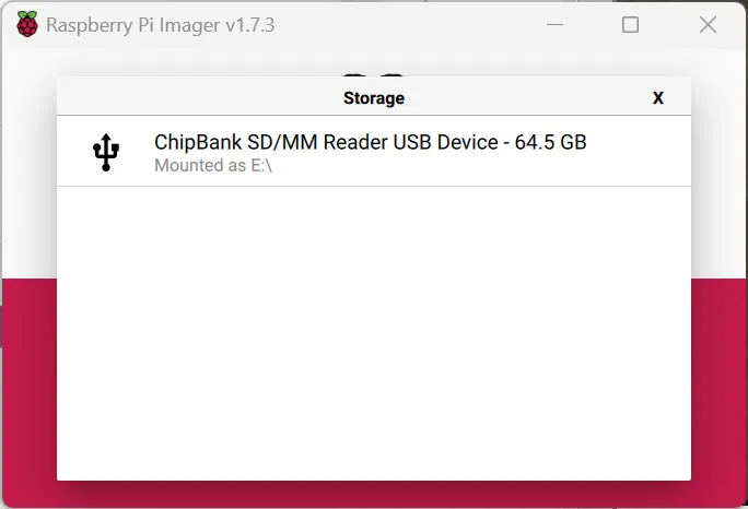Choose your SD card under the 'choose storage' menu