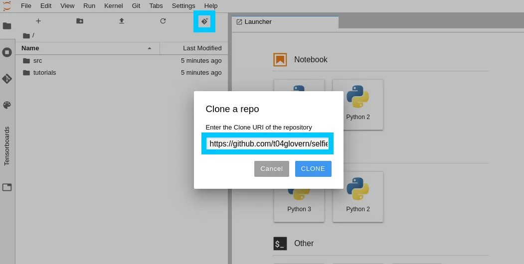Google AI Platform Notebook Clone Repo
