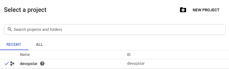GCP Project setup