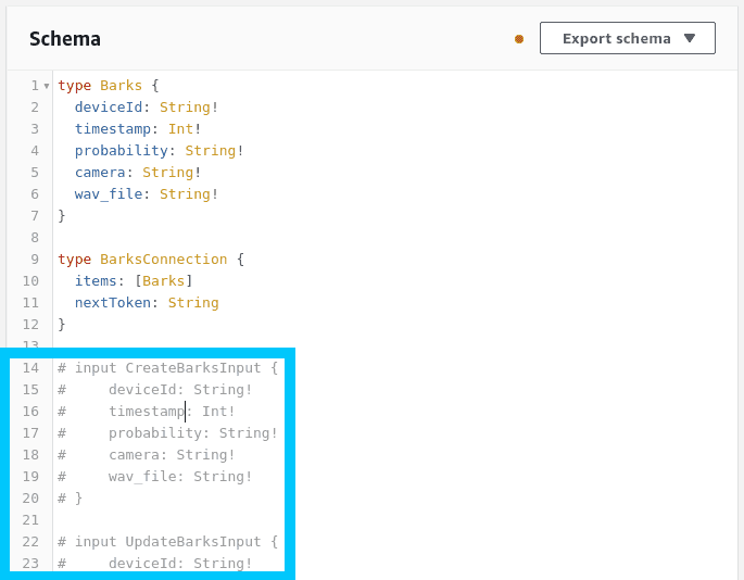 AppSync Schema changes