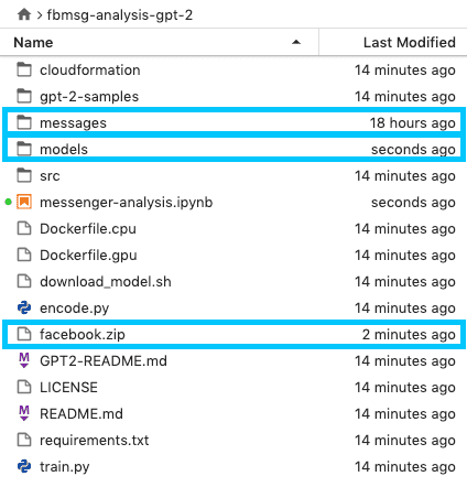 SageMaker output files