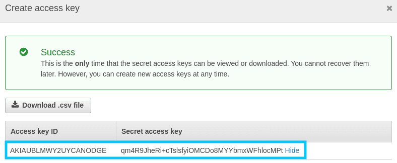 AWS IAM Access Keys