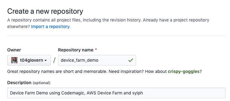 GitHub create repository