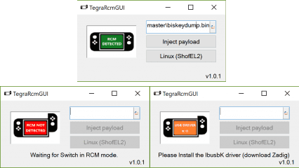 TegraRcmGUI inject