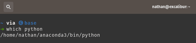 Conda default environment for command line