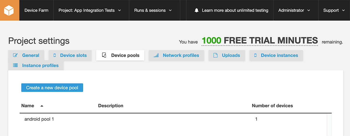 AWS Device Farm build overview