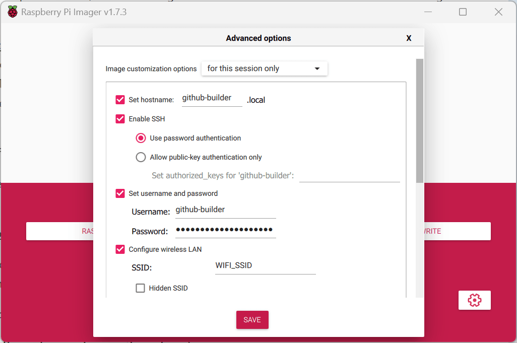 Configure advanced flashing options