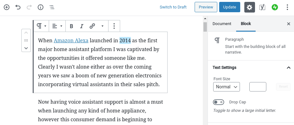 WordPress blog designer