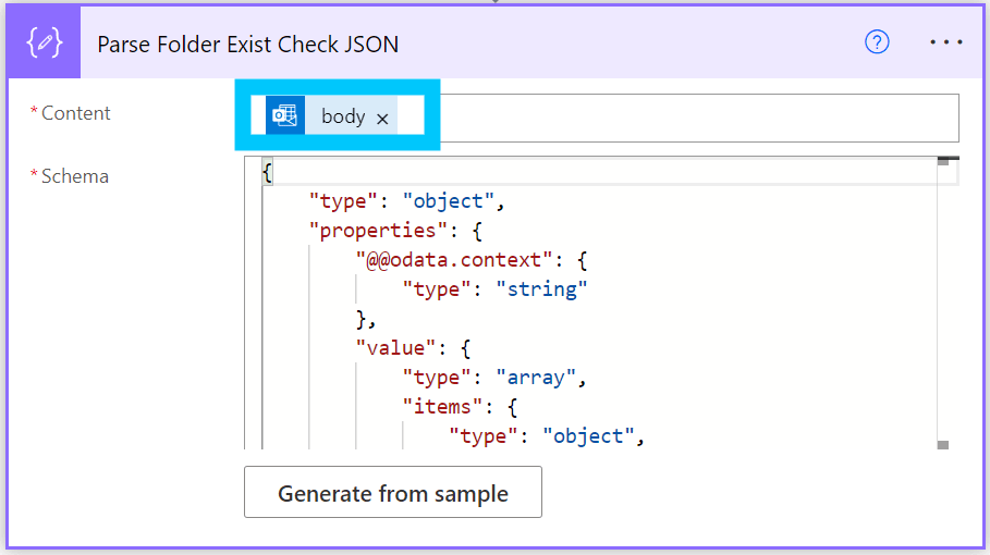 Parse Folder Exist Check JSON