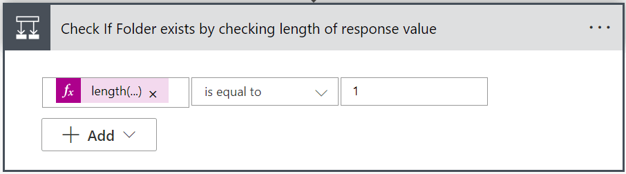 Check if folder exists by checking length of response value