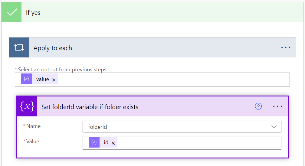 Apply to each block automatically created