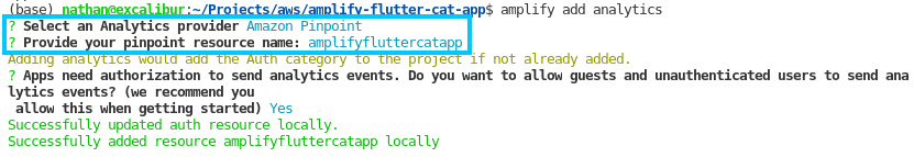 Amplify add analytics support