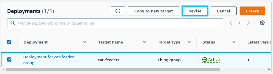 AWS IoT Greengrass V2 revise deployment