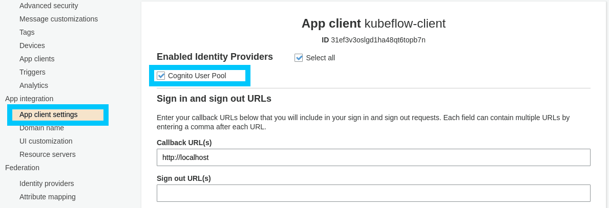 Enabled Identity Providers flag