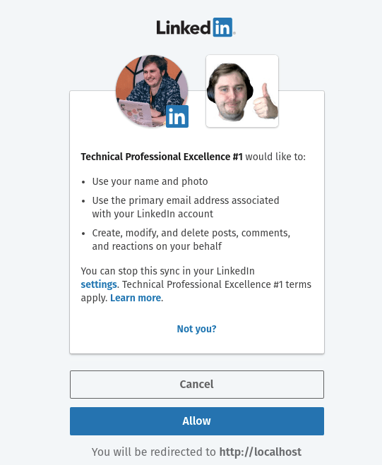 LinkedIn App Authorization